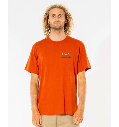 Camiseta Rip Curl Solid Rock Stacked Tee CTEWC9 8071 Dusted Earth